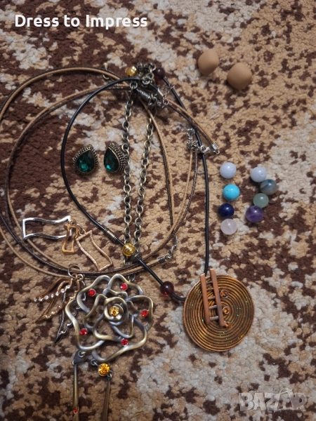сет бижута и естествени камъни, снимка 1