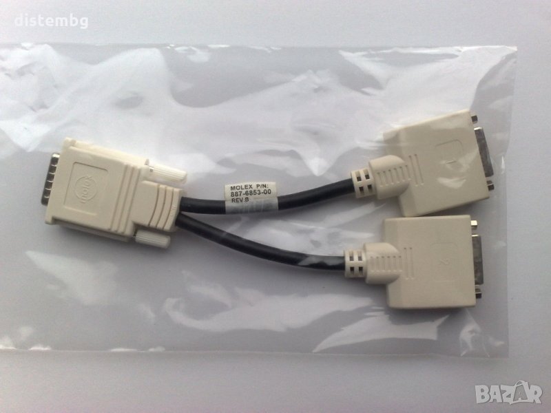 Кабел за видеокарта DMS59 към 2 бр. DVI-I, снимка 1