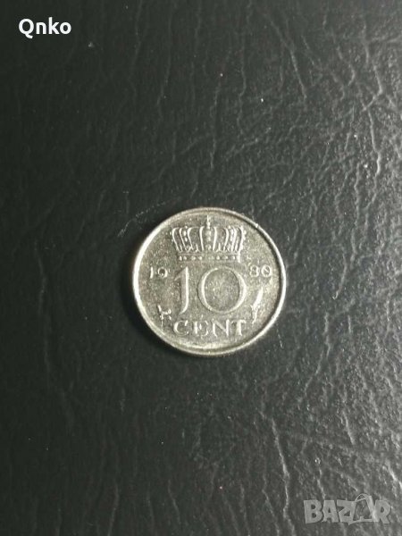 Холандия, 10 цента 1980, Netherlands, Niederlande, Holland, снимка 1