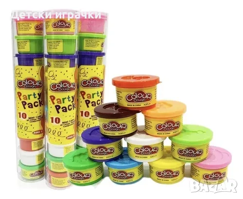 Моделин комплект от 10 броя с формички, пластелин , снимка 1