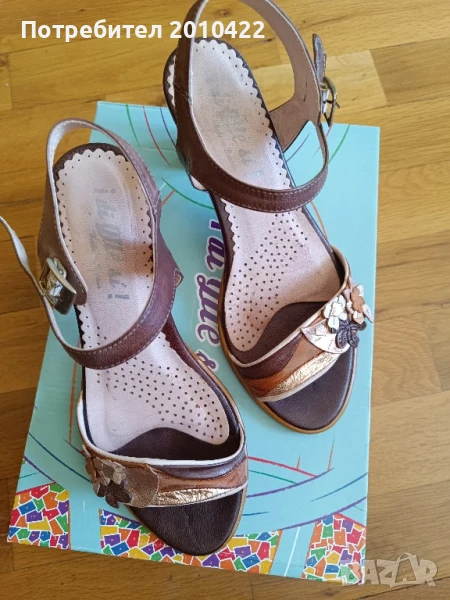 Дамски сандали от естествена кожа, отговарят на размер 36, снимка 1