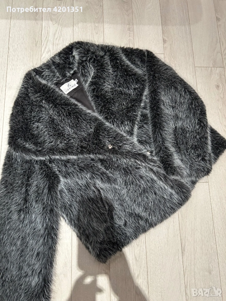 Елегантно дамско яке от еко косъм, снимка 1