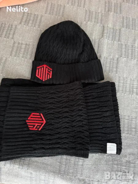 Мъжки комплект шапка и шал Simplicity, снимка 1