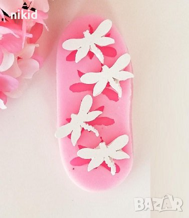 4 малки Водно конче силиконов молд форма фондан декор, снимка 1