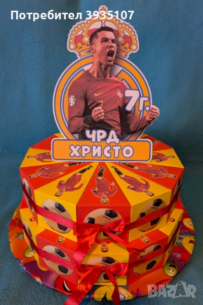 Картонена торта Роналдо, снимка 1