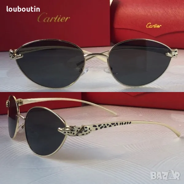 Cartier 2024  дамски слънчеви очила елипса кръгли овални, снимка 1