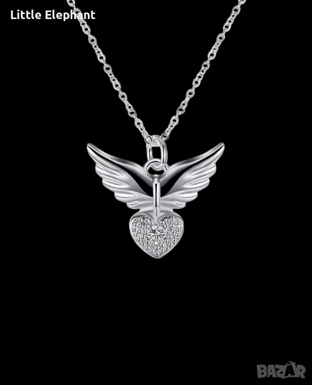 Pre order Сребърно колие,Angel love",angel wings,колекция"Hope"/ново, снимка 1