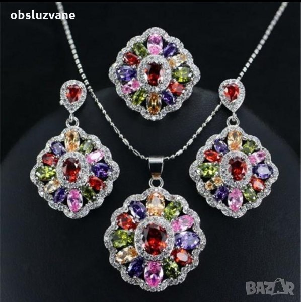 Моден комплект "мулти-колор" кристали, снимка 1