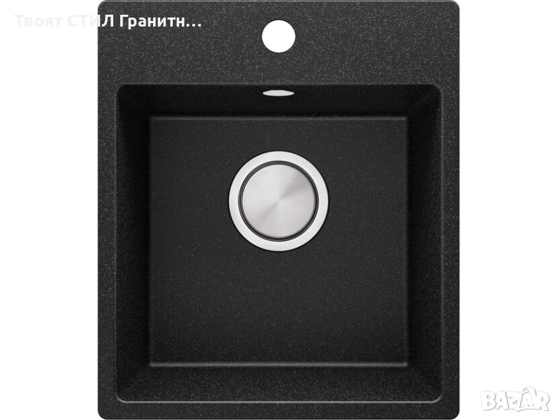 Графит Кухненска Мивка от гранит модел Рига Easy 380 x 440 mm, снимка 1