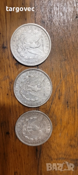 три броя сребърни американски долари по 150 лв, снимка 1