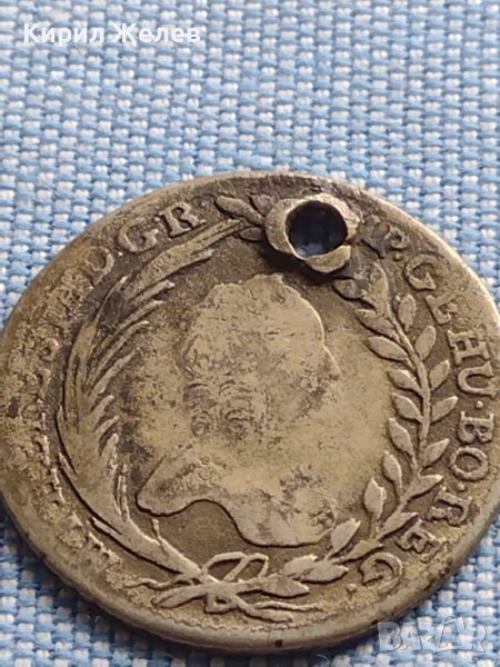 Сребърна монета 20 кройцера 1764г. Мария Терезия Кремниц Унгария 13690, снимка 1