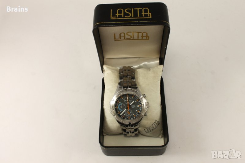 LASITA Chronograph Мъжки Стоманен Кварцов Часовник, снимка 1