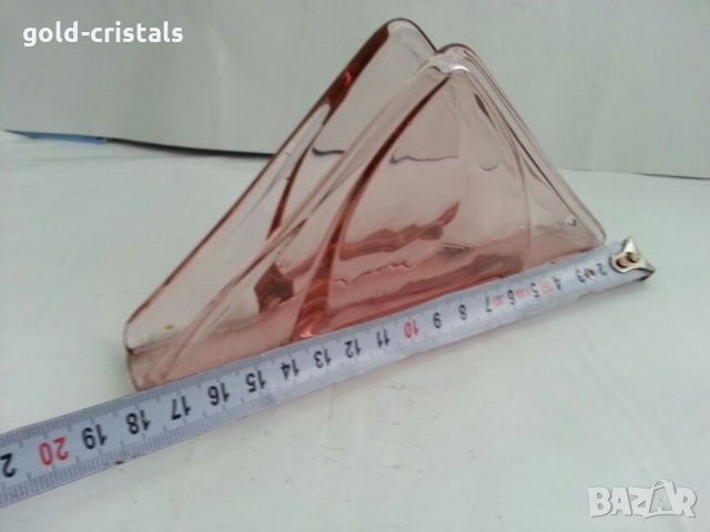 Стар стъклен салфетник, снимка 3 - Антикварни и старинни предмети - 27240431