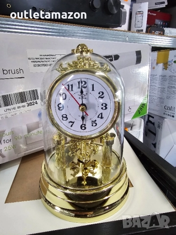 Ретро декоративен часовник за всекидневна, златен, 11х17 см,, снимка 2 - Декорация за дома - 52431788