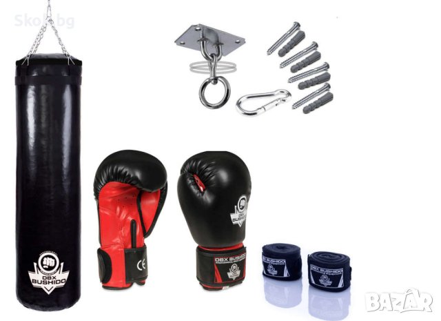 Боксов Комплект GymPro 140c - Боксова Круша + Боксови Ръкавици + Закопчаване + Бинтове 140 См / 40 К, снимка 3 - Бокс - 40770870