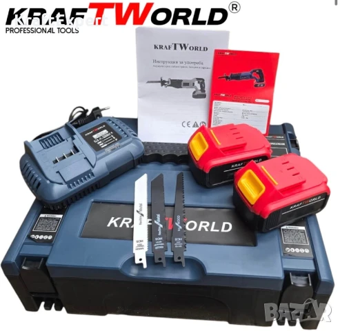 Професионален Акумулаторен Саблен Трион KraftWorld + 3 ножчета, снимка 7 - Други инструменти - 50482668