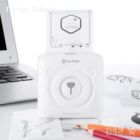Безжичен Bluetooth принтер A6 PeriPage, Мини снимка, джобен принтер, снимка 4 - Друга електроника - 43516738