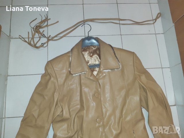 ДЪЛГО КОЖЕНО МАНТО, снимка 3 - Палта, манта - 33245116