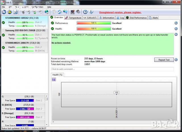 Seagate хард диск 3.5" 1000GB, снимка 2 - Твърди дискове - 32739025