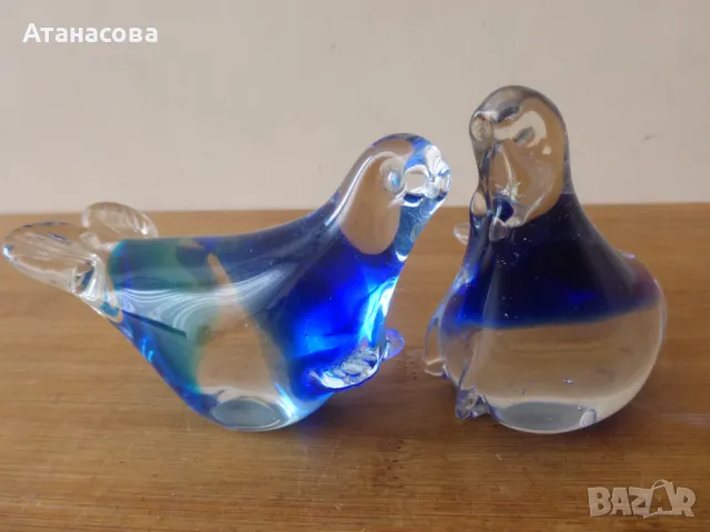 Стъклена фигура Тюлен 2 бр Мурано, снимка 5 - Декорация за дома - 50319484