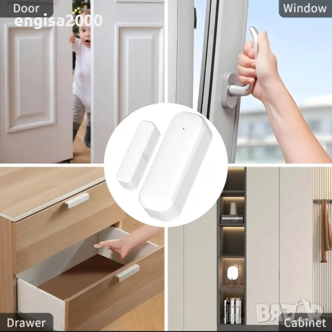 Умен Магнитен Сензор за Врата с WiFi, снимка 3 - Друга електроника - 52324955