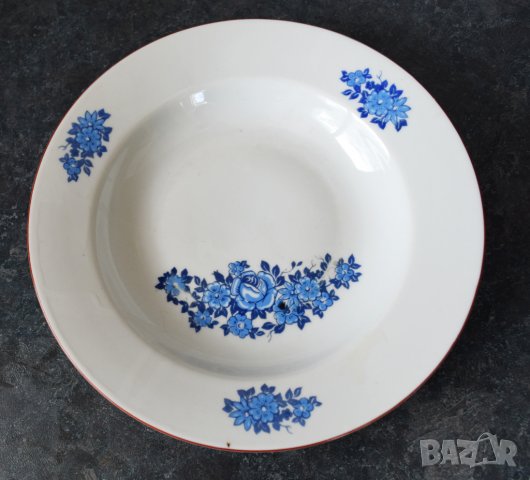 Стар български порцелан 2 чинии, снимка 2 - Сервизи - 38343892
