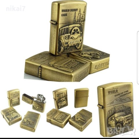 Луксозна запалка модел Zippo на бензин с релефни КОЛИ , снимка 4 - Други - 27186823