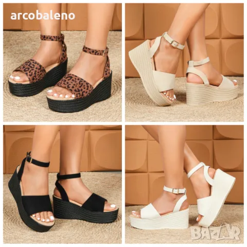 Дамски сандали на платформа, 4цвята 