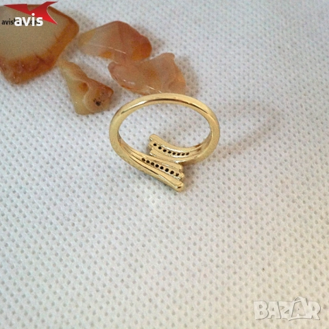 Пръстен с 14К златно покритие 224838, снимка 3 - Пръстени - 52926485