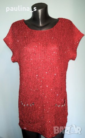 Туника тип пуловер от копринена прежда "Cellebes" / голям размер , снимка 2 - Блузи с дълъг ръкав и пуловери - 26348636