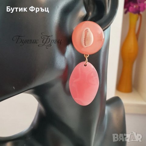 Обеци Роузи миди , снимка 2 - Обеци - 37554639