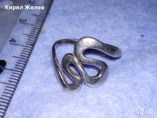 ФЕШЪН АРТ ПОСРЕБРЕН СТОМАНЕН ПРЪСТЕН с ПЕЧАТ 925 БИЖУ от БЛАГОРОДНА НЕРЪЖДАЕМА СТОМАНА 26332, снимка 2 - Пръстени - 39969276