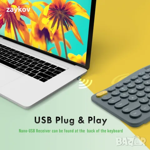 Безжична ергономична разделена клавиатура, снимка 3 - Клавиатури и мишки - 47258996