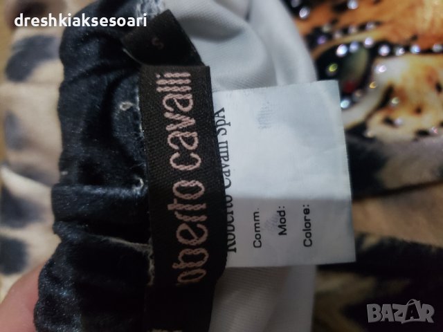 Плюшен мек клин с щампа и камъни Roberto Cavalli , снимка 4 - Клинове - 43429309