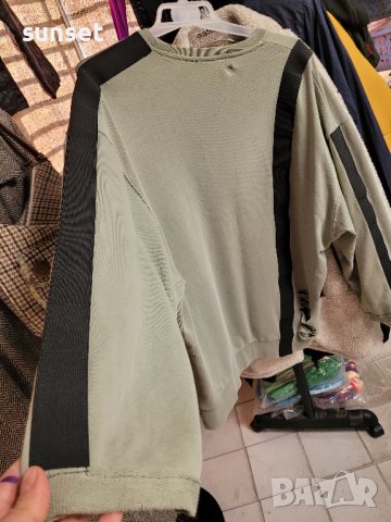 масленозелена блуза,накъсана,асиметрична овързайз, снимка 7 - Блузи с дълъг ръкав и пуловери - 43924764