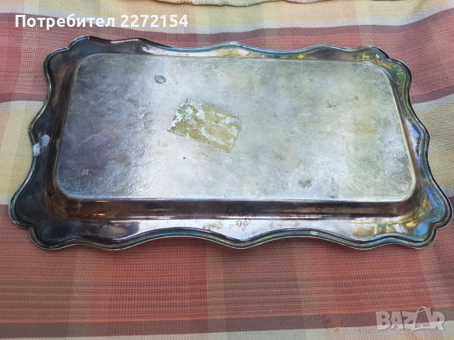 Посребрен поднос , снимка 2 - Антикварни и старинни предмети - 51440385