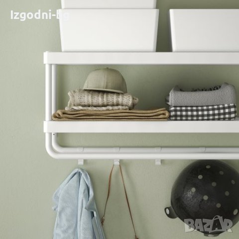 Практична и спестяваща място закачалка за шапки и дрехи в бяло, снимка 5 - Закачалки - 43668720