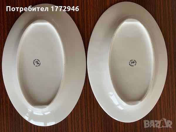 Дълбока порцеланова чиния - купа;  2 елепсовидни, снимка 6 - Чинии - 33072933
