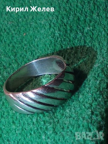 СТАР СРЕБЪРЕН АРТ ДЕКО ПРЪСТЕН ВИСОКА ПРОБА СРЕБРО АНГЛИЯ АЖУРНА МАЙСТОРСКА РЪЧНА ИЗРАБОТКА 25805, снимка 15 - Пръстени - 35747958