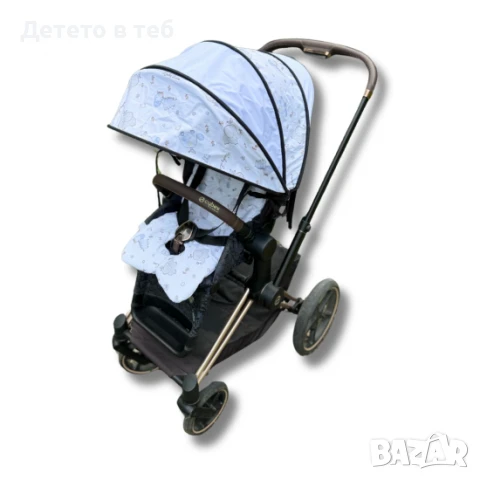 Сенник за количка сфера универсален, синя костенурка, снимка 1