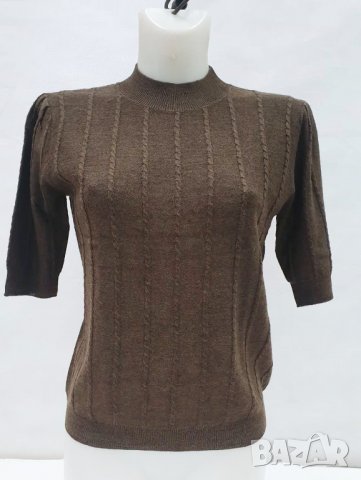 Кафява дамска блуза с мерино вълна Rodier S, снимка 2 - Блузи с дълъг ръкав и пуловери - 34771450