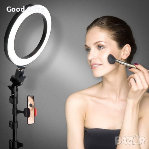 Комплект LED ринг лампа с трипод и дистанционно - RING FILL LIGHT, 10 ИНЧА,210см, снимка 3 - Светкавици, студийно осветление - 38091489
