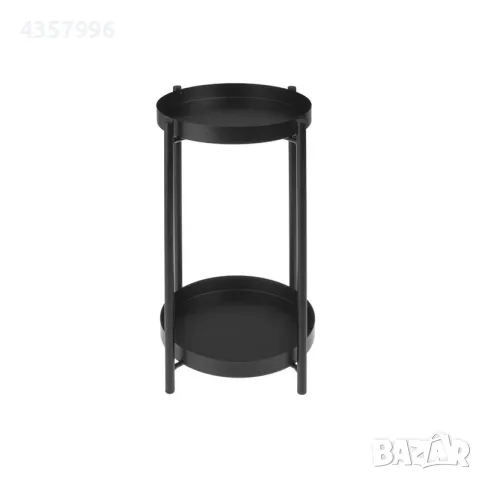 Декоративен цветарник, Метал, 2 нива, Черен , снимка 2 - Декорация за дома - 50080252