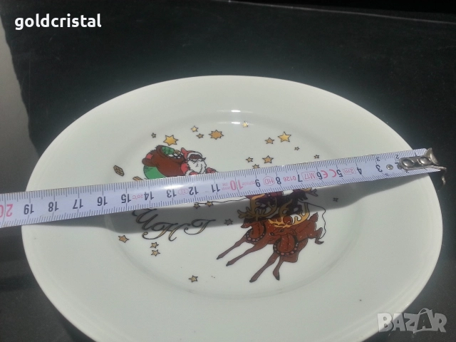 Стар български порцелан честита Нова година , снимка 2 - Антикварни и старинни предмети - 52773972