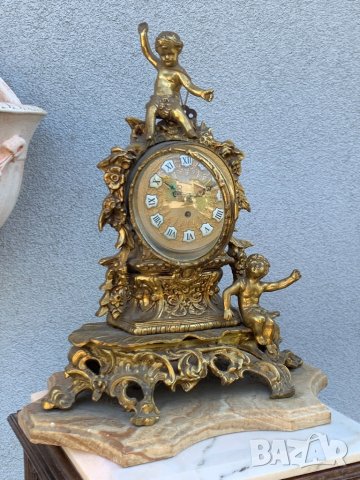 Каминен часовник в стил Барок от средата на 20в., снимка 7 - Други - 13545431