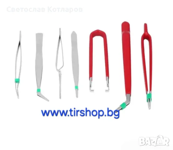 ПИНСЕТИ PA605 7 БР/К-Т, снимка 3 - Аксесоари и консумативи - 48904233