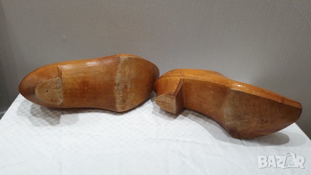 Стари дървени холандски ръчно изработени обувки с токче, снимка 3 - Антикварни и старинни предмети - 43244939