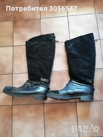 Дамски ботуши естествена кожа и естествен велур daris , снимка 1