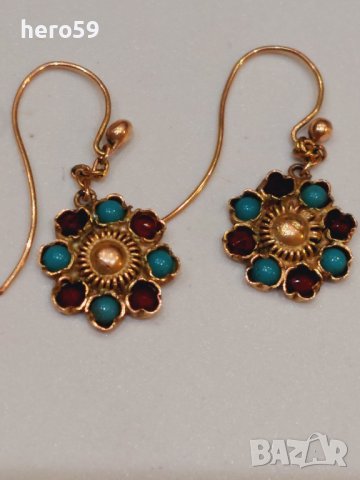 Златни обеци-три броя,злато 14 к., снимка 9 - Обеци - 43491202