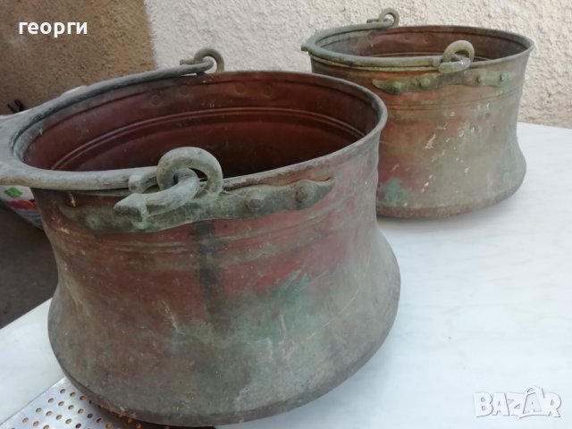 медни старинни съдове /котли/, снимка 8 - Декорация за дома - 43602990
